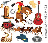 wild west clipart icons and...