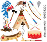 american indian clipart icons...