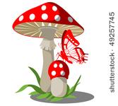 vector. mushrooms with...