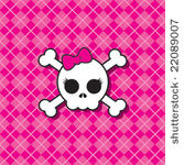 pink punk skull