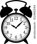 classic alarm clock. silhouette ...