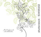bird  floral background