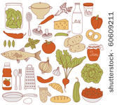 set of food  vector illustration