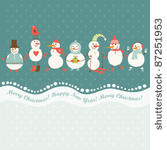 horizontal illustration of cute ...