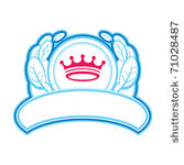 vector crown and dove chicken...
