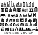 various variants of houses on...