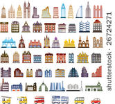 various variants of houses on...