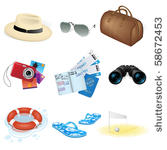 vector vacation and travel icons