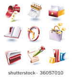 vector cartoon style icon set....