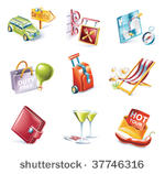 vector cartoon style icon set....