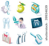 vector cartoon style icon set....