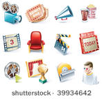 vector cartoon style icon set....