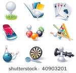vector cartoon style icon set....