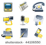 vector communication icon set....