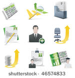 vector recruiting icon set