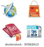travel and vacations icons....