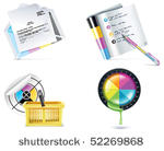 vector print shop icon set....