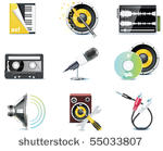 vector video icons  adding...
