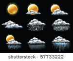 vector weather forecast icons....