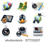vector gps navigation icons....