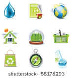 vector ecology icon set. part 3