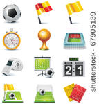 vector soccer icon set