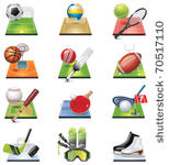 vector sport icon set