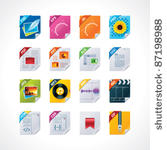 file labels icon set