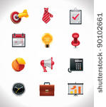 vector business icon set
