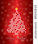 red dotted christmas card design