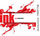 eps10 vector splattered ink...