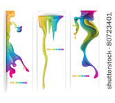 eps10 vector set of ink...