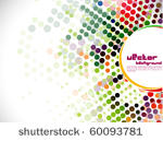 abstract halftone circle...