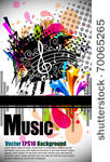 musical theme background with...