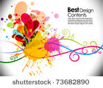 abstract  hand print modern...