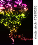 colorful musical theme vector...