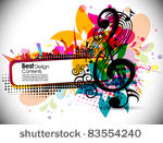 music theme background with...