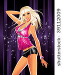 sexy girl dancing disco