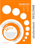 orange template calendar for...