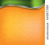 golden wave on orange background