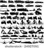 transportation silhouettes...