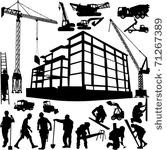 construction objects vector ...