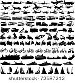 transportation silhouettes...