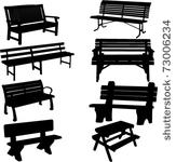 bench silhouette 2   vector