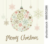stylish merry christmas card