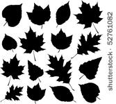 autumn leaf silhouettes