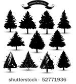 christmas tree silhouettes
