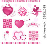 valentine'es day icons set