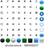 glossy media icons collection