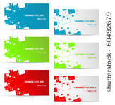 vector business card set